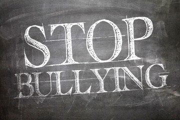 Stop Bullying written on blackboard