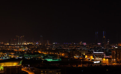 Fototapeta premium Night view of Manama city, Bahrain