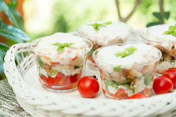 Fresh salad with cherry tomato