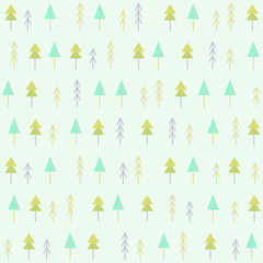 Spruces seamless pattern.