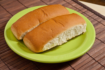 Two hot dog buns