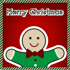 Christmas gingerbread card 2015, vector