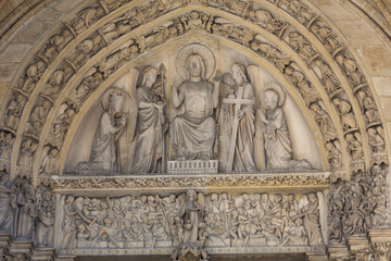 Fototapeta na wymiar Paris - Last Judgment Tympanum of the Sainte Chapelle