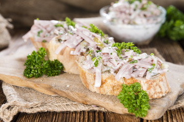 Bread with Meat Salad