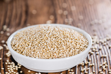 Bowl with uncooked Quinoa Seeds