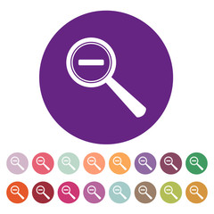 Magnifier Glass. Search icons. Vector. Set