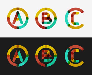 Minimal line design logo set