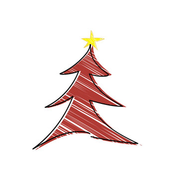 Weihnachtsbaum rot