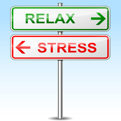 stress and relax directional signs