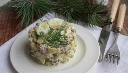 Traditional Russian New Year's salad