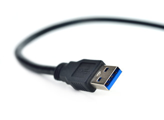 USB plug isolated on white