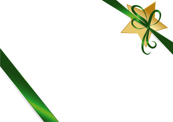 Gr&uuml;ne Schleife mit Stern