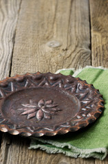 Old vintage copper plate
