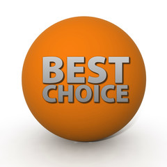 Best choice circular icon on white background