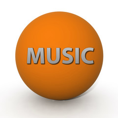 music circular icon on white background