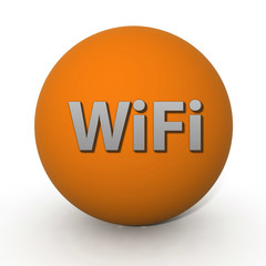 wifi circular icon on white background