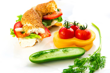 Frühstück mit Sesamring