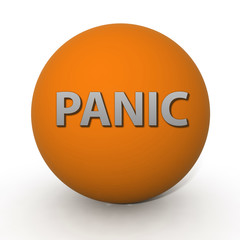 panic circular icon on white background