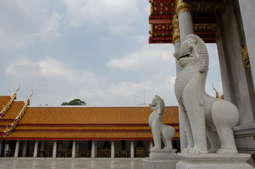 Lion in Wat Benchamabophit, Bangkok, Thailand