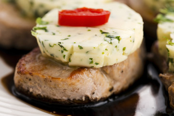 steak with herbs butter