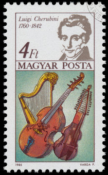 Stamp Printed In Hungary Shows Luigi Cherubini