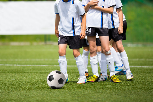 Football match for children. Training and football soccer tourna