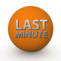 Last minute circular icon on white background