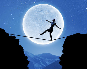 Woman on edge