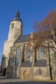Sp&auml;tgotische Stadtkirche in Laucha (1496, Sachsen-Anhalt)