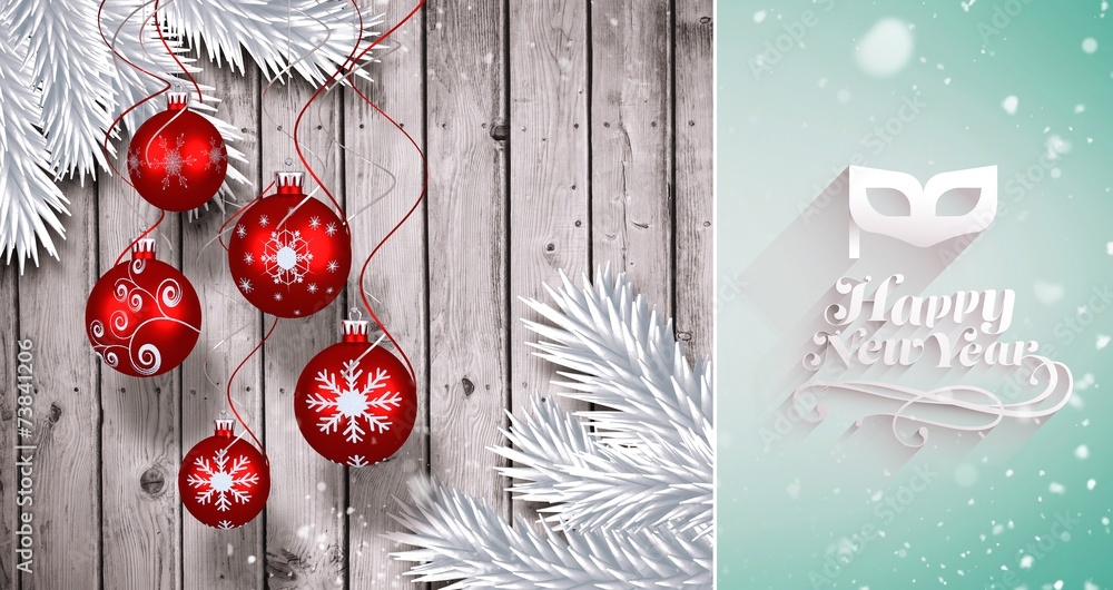 Poster Composite image of snow falling
