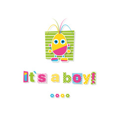 baby shower it’s a boy greeting card