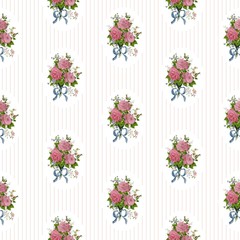 cute rose seamless vector pattern background.
