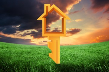 Composite image of house key