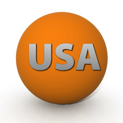 Usa circular icon on white background