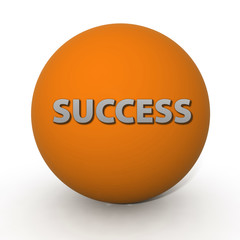 Success circular icon on white background