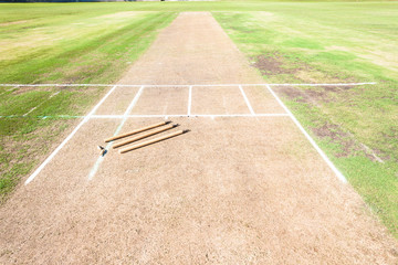 Cricket Wickets Field