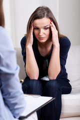 Obraz premium Sad woman having problems