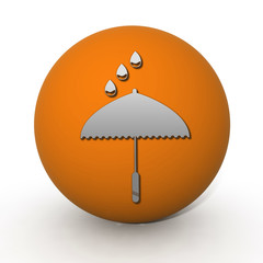 Rain circular icon on white background