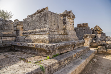 Fototapeta na wymiar Hierapolis (Pamukkale). Burial in the ancient necropolis