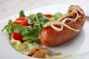 Grilled sausages