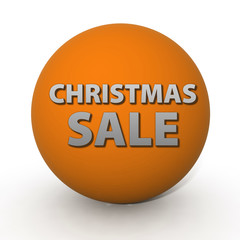 Christmas sale circular icon on white background