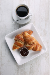 coffee and croissant