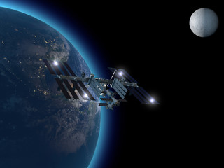 Iss, Stazione Spaziale Internazionale, terra, spazio, NASA © Naeblys