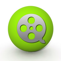 film circular icon on white background