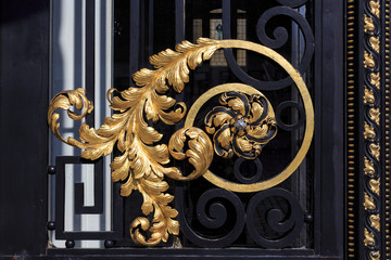 Golden ornament on the Croatian Parliament door