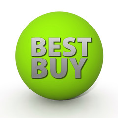 Best buy circular icon on white background