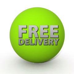Free delivery circular icon on white background