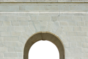 White stone Arch door