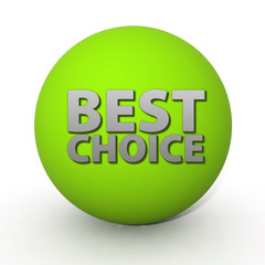 Best choice circular icon on white background