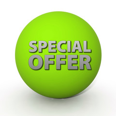 Special offer circular icon on white background